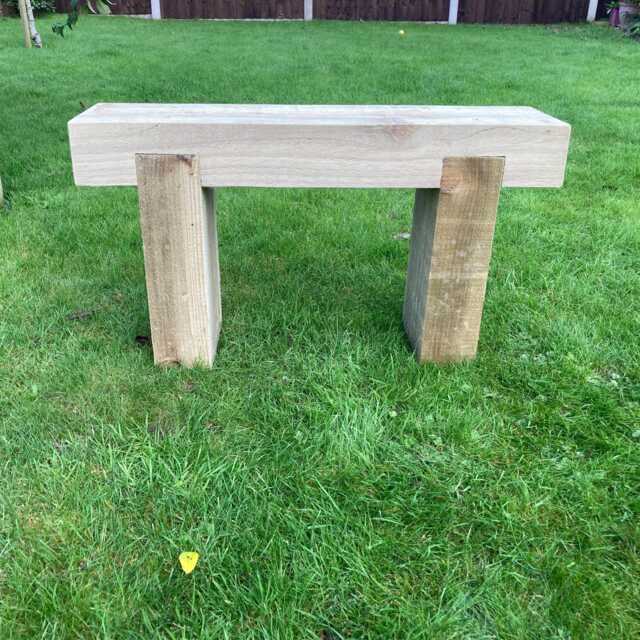 1 Seater Wooden Rustic Garden Bench Sleeper Seat Outdoor Patio L80cm H45cm W20cm Cozy Lounging Furniture For Gardens - image 1