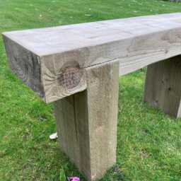 1 Seater Wooden Rustic Garden Bench Sleeper Seat Outdoor Patio L80cm H45cm W20cm Cozy Lounging Furniture For Gardens - thumbnail 2