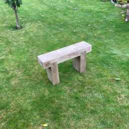 1 Seater Wooden Rustic Garden Bench Sleeper Seat Outdoor Patio L80cm H45cm W20cm Cozy Lounging Furniture For Gardens - thumbnail 3