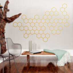 Geometric Wall Decal Abstract Molecule Art, Modern Office Decor - thumbnail 4