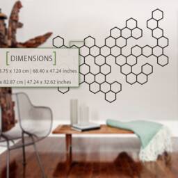 Geometric Wall Decal Abstract Molecule Art, Modern Office Decor - thumbnail 2