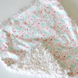 Dream Lovie. Security Blanket. Personalized Lovey. Faux Fur Folkland Unicorn. Mini Baby Minky Shower Gift - thumbnail 3