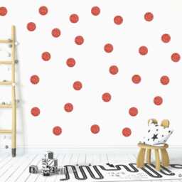 Glitter Polka Dot Wall Decals Modern Nursery Decor - thumbnail 3