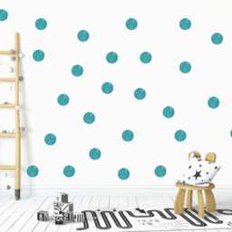 Glitter Polka Dot Wall Decals Modern Nursery Decor - thumbnail 4