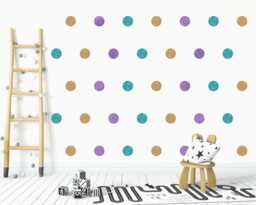 Glitter Polka Dot Wall Decals Modern Nursery Decor - thumbnail 1