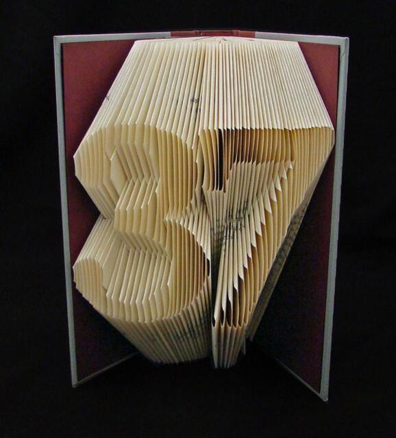 37 Birthday Gift Lucky Numbers & Digits Folded-Book Art Sculpture - image 1