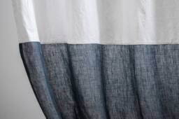 White Tyvek Linen Curtain Panel, Modern Scandi Drapes - thumbnail 1