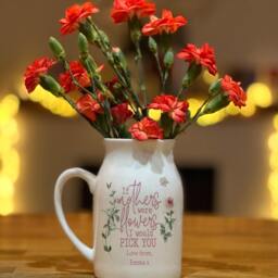 Personalized Mother's Day Flower Vase, Custom Floral Mug, Gift For Mom, Grandma - thumbnail 3