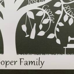 Personalised Family Tree Paper Cut Unique Wedding Or Birthday Gift - thumbnail 2
