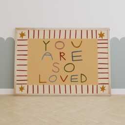 You Are So Loved Wall Art Print - Boho Nursery Quote Poster, Positive Affirmation Kids Room Decor, Baby Shower Gift Unframed - thumbnail 2