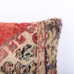 Handwoven Kilim Pillow Cover Vintage Turkish Rug, Brown Throw - 16x16 - thumbnail 3
