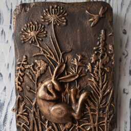 Handmade Dormouse Wall Plaque Copper, Pewter, Bronze, Brass - thumbnail 2