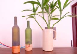 Frosted Wine Bottle Table Lamp Light - Nordic Bedside - thumbnail 1