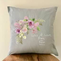 Actual Handwriting Cushion, Custom Gift For Her, Keepsake, Pillow, Loved Ones Handwriting. Free Bespoke Design - thumbnail 2