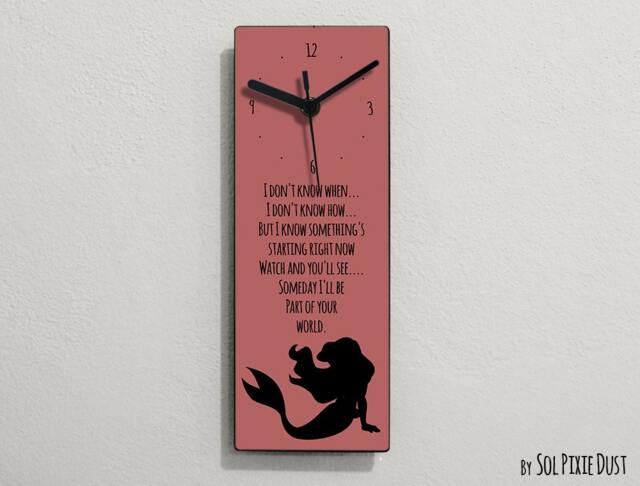 Ariel Mermaid - I Don't Know When... How... But Something's Starting Right Now Watch & You'll See.... Wall Clock - image 1