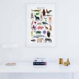 Rainbow Animal Alphabet Art Print, Abc Poster For Kids Room Decor, Educational Nursery - thumbnail 2