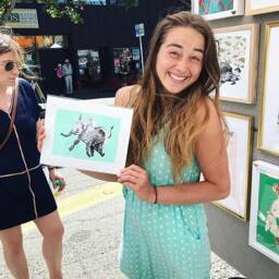 Elephant - Gicl??e Print Of Original Gouache + Ink Painting - thumbnail 3