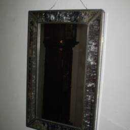 Trendy Danish Industrial Style Metal & Glass Rectangle Mirror - thumbnail 2