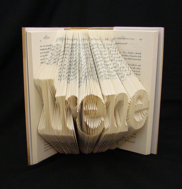 Irene 5 Letter Names Folded-Book Art Sculpture - image 1
