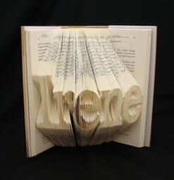 Irene 5 Letter Names Folded-Book Art Sculpture - thumbnail 1