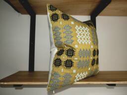 Antique Gold Welsh Tapestry Cushion Cover Poly Cotton Pillow