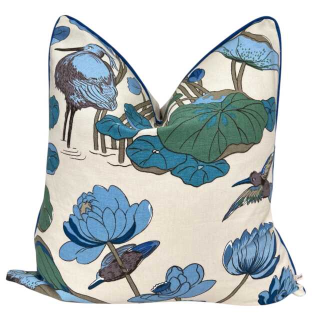 Gp & J Baker Nympheus Blue Teal Luxury Designer Decorative Cushion Throw Pillow Cover - image 1