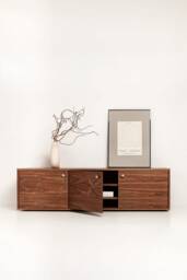 "Sideboard, Tv Cabinet, Stand Walnut Veneer 3 Doors ""Primula" - thumbnail 1