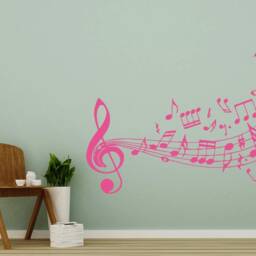 Music Wall Decals Musical Notes Decal Treble Clef Vinyl Sticker Studio Home Decor Bedroom Chu243 - thumbnail 2