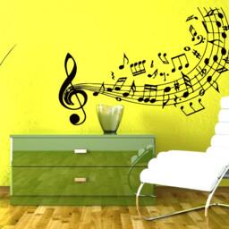 Music Wall Decals Musical Notes Decal Treble Clef Vinyl Sticker Studio Home Decor Bedroom Chu243 - thumbnail 3
