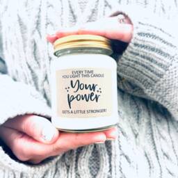 Motivational Soy Candle Positivity Mental Health Gift - thumbnail 2