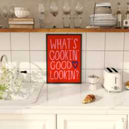 What's Cooking Print, Kitchen Wall Art, Colourful Prints, Dining Room Typography Unframed - thumbnail 2
