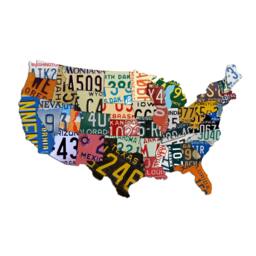 Custom Plasma Cut Wall Art License Plate Usa Map Sign Fun Trendy Garage Decor Great Gift For Dad Him - Pss00009 - thumbnail 3