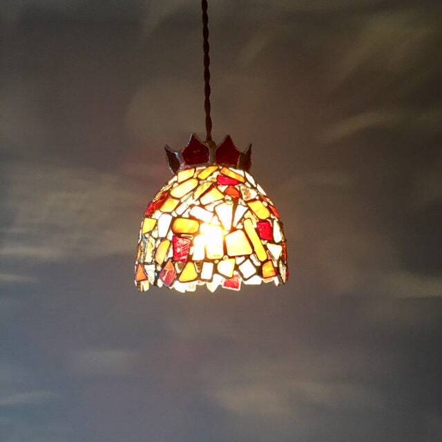 Pendant Light Jewel Night Red Gradation Glass Bayview - image 1