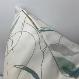 Liana By Villa Nova Fabric Blue White Cushion Pillow Cover Designer High Quality Handmade Made in UK Sofa Pillowcase - thumbnail 3