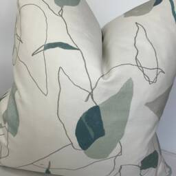 Liana By Villa Nova Fabric Blue White Cushion Pillow Cover Designer High Quality Handmade Made in UK Sofa Pillowcase - thumbnail 4