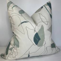 Liana By Villa Nova Fabric Blue White Cushion Pillow Cover Designer High Quality Handmade Made in UK Sofa Pillowcase - thumbnail 1