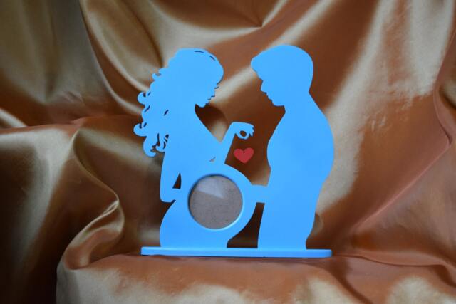 Ultrasound Frame Sonogram Wood Picture Baby Shower First Photo Pregnancy Ideas Personalized - image 1