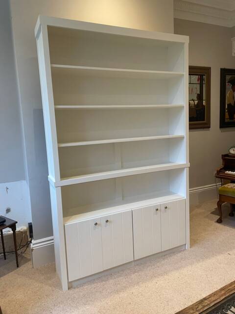 Handcrafted Bookcase Library With Storage, Farrow & Ball Finish - image 1
