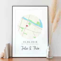 Personalized Meeting Place Illustration PDF, A5, A4, A3 - Couple, Family, Friends, Gift, Wedding, Map - thumbnail 2