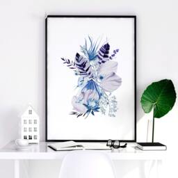 Home Decor Wall Art, Botanical Floral Set Of 3 Posters, Minimalist Farmhouse Hangings, Apartment Gallery Living Room Art - thumbnail 2