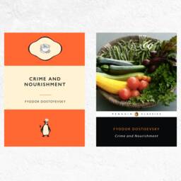 Crime & Nourishment Poster, Dostoevsky Food Pun, Penguin Classic - thumbnail 1