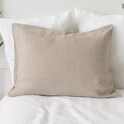 Natural Unbleached Linen Pillow Case - Not Dyed Linen - Softened Pillow-standard, Queen, King Sizes - Natural Flax - thumbnail 2