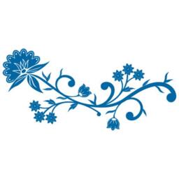 Swirly Flower Wall Decal, Wall Sticker, Floral Design Vinyl Stencil, Wall Decoration - thumbnail 3