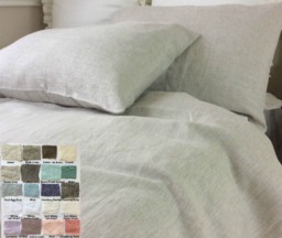 Natural Linen Duvet Cover, Multiple Colors - 40 Bedding, Available in Queen, King, Twin, Full, Custom Size Welcome - thumbnail 1