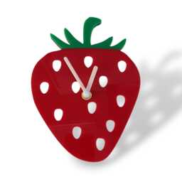 strawberry Shaped Clock - Bespoke Size & Shapes Made - Engraving Services - thumbnail 2