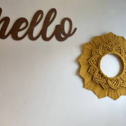 Macrame Mandala Wall Hanging, Boho Circle Fiber Wreath, Minimalist Round Art, Hippie Circular Hoop Tapestry, Bohemian Sun Shaped Ring - thumbnail 3