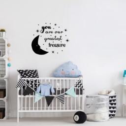 You Are Our Greatest Treasure Moon Quote - Nursery Wall Decal Quote - thumbnail 1
