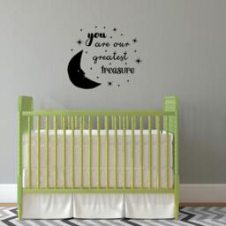 You Are Our Greatest Treasure Moon Quote - Nursery Wall Decal Quote - thumbnail 2