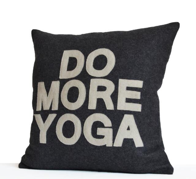Do More Yoga Pillow, Cushion Covers, Yogis Funny Gifts, Wedding Anniversary Gift, Housewarming Birthday Gift - image 1