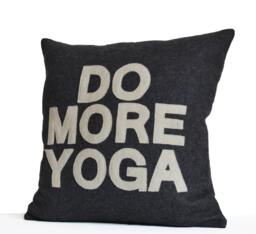 Do More Yoga Pillow, Cushion Covers, Yogis Funny Gifts, Wedding Anniversary Gift, Housewarming Birthday Gift - thumbnail 1